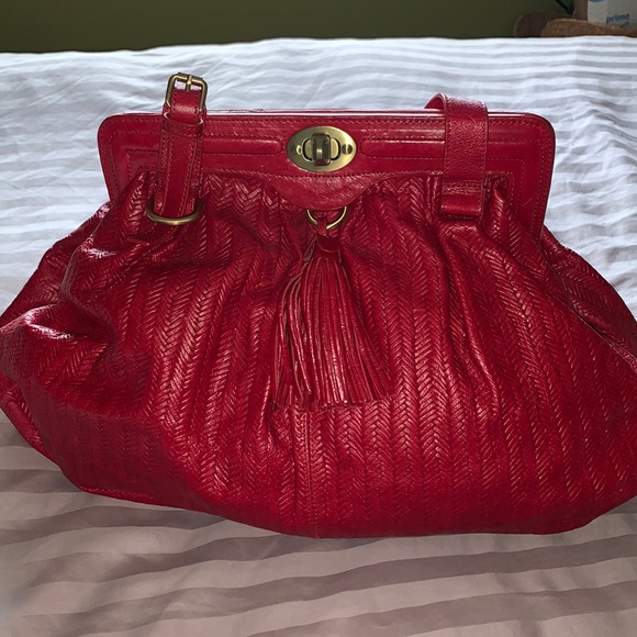 Sabina New York Handbags - Gorgeous red leather satchel